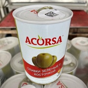 Оливки зелёные с косточкой Acorsa, 410 гр