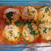 Манты куринное мясо и картошка