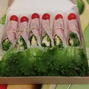 Рулетики ветчина с сыром