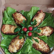 Лодочки из баклажанов