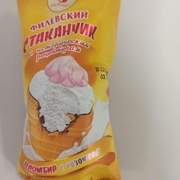 Мороженое Филевский стаканчик пломбир с розочкой