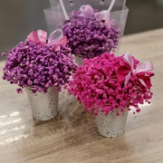 Композиция в стаканчике из стабилизированной гипсофилы