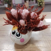 Сухоцвет в кашпо