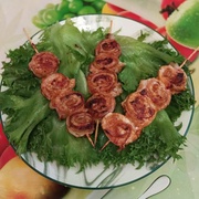 Куриный шашлык в беконе