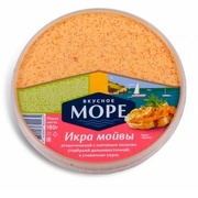 Икра мойвы с копченым лососем в сливочном соусе, 180 гр, Вкусное море