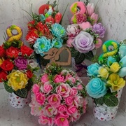 Букеты из  парфюмерного мылаа