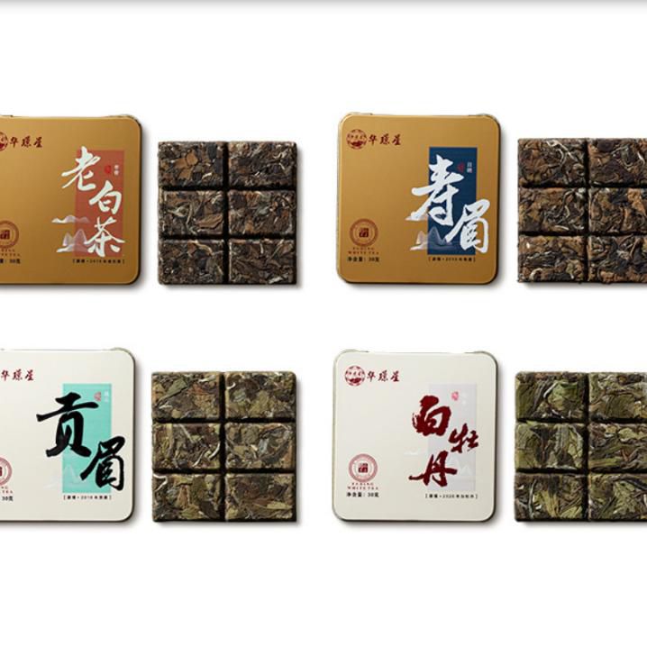 Набор элитного белого чая Fuding Shoumei, старый белый чай, белый пион всего четыре вида, 120 г 