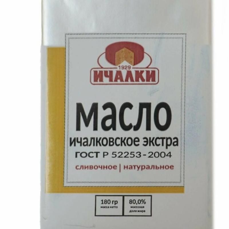 Ичалки Масло сливочное Ичалковское экстра 80%, 180 г 