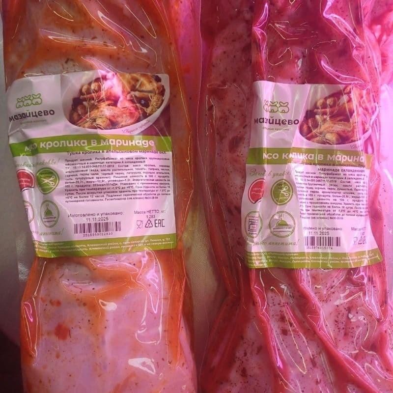 Тушка кролика в маринаде 