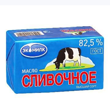 МАСЛО СЛИВОЧНОЕ ЭКОМИЛК 450ГР 