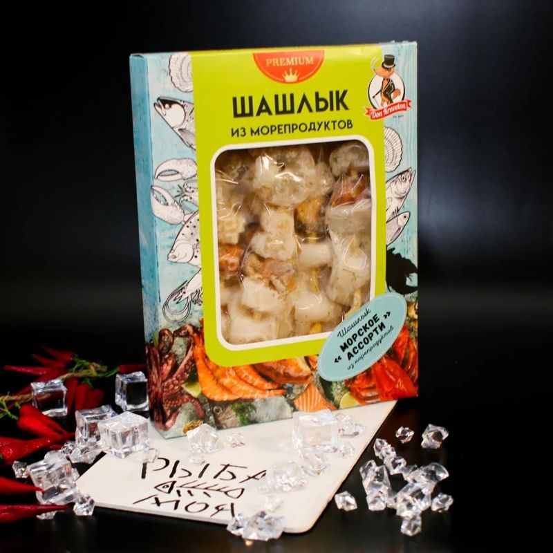Шашлык из морепродуктов "Морское ассорти", 300 гр 