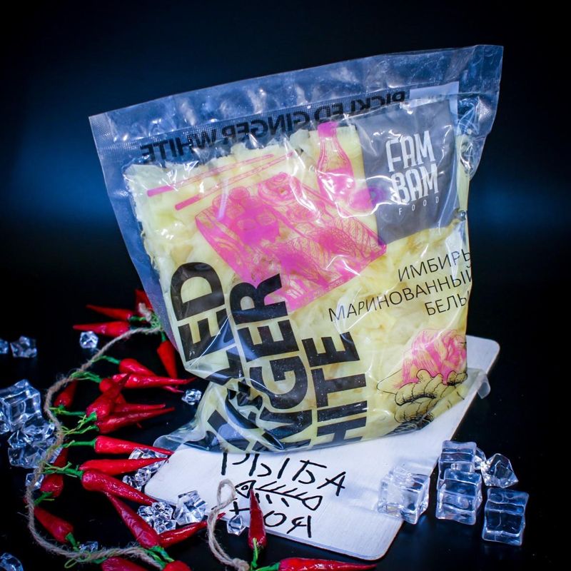 Имбирь маринованный белый, 1 кг 