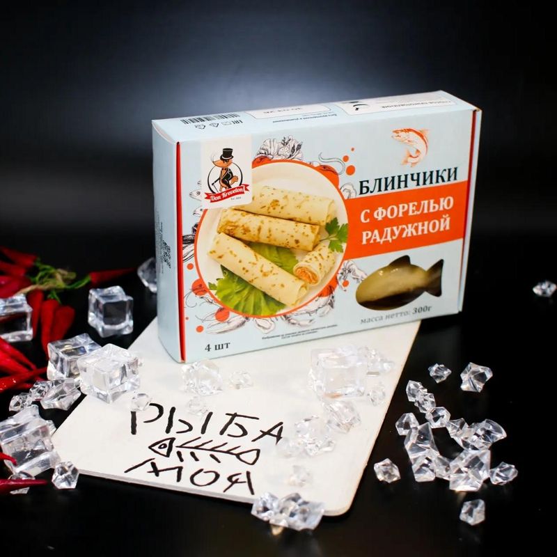 Блинчики с форелью радужной, 300 гр 