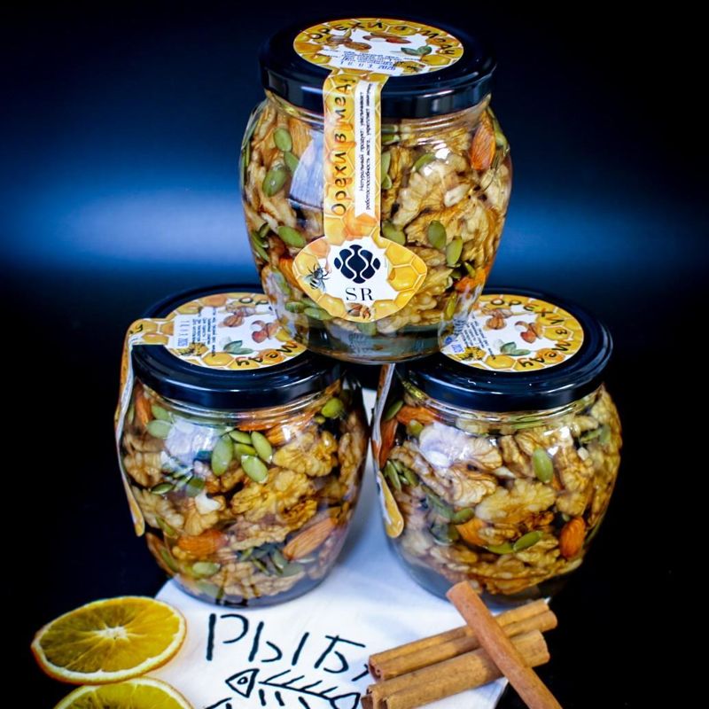 Мёд с орехом, 500 гр 