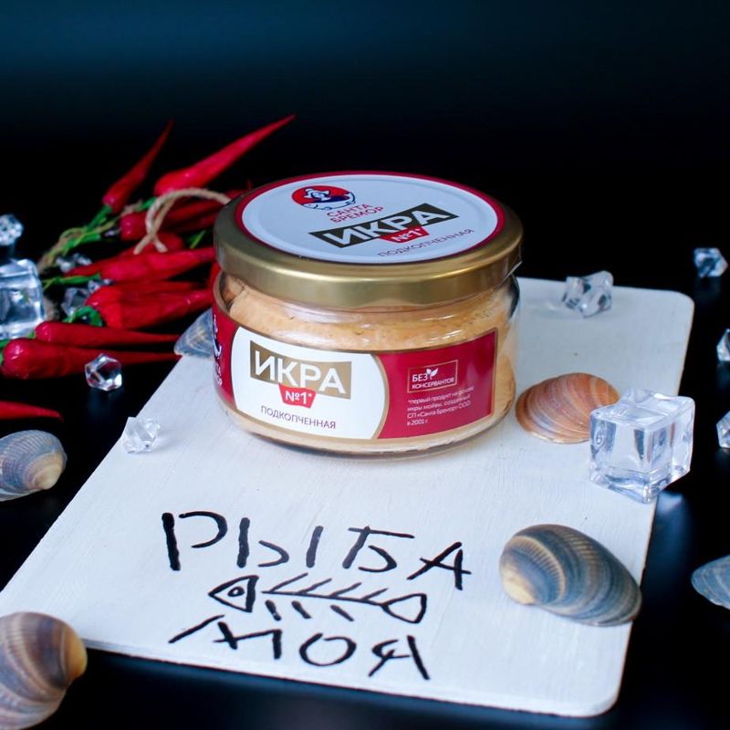 Икра мойвы подкопченая Санта Бремор 180 г 