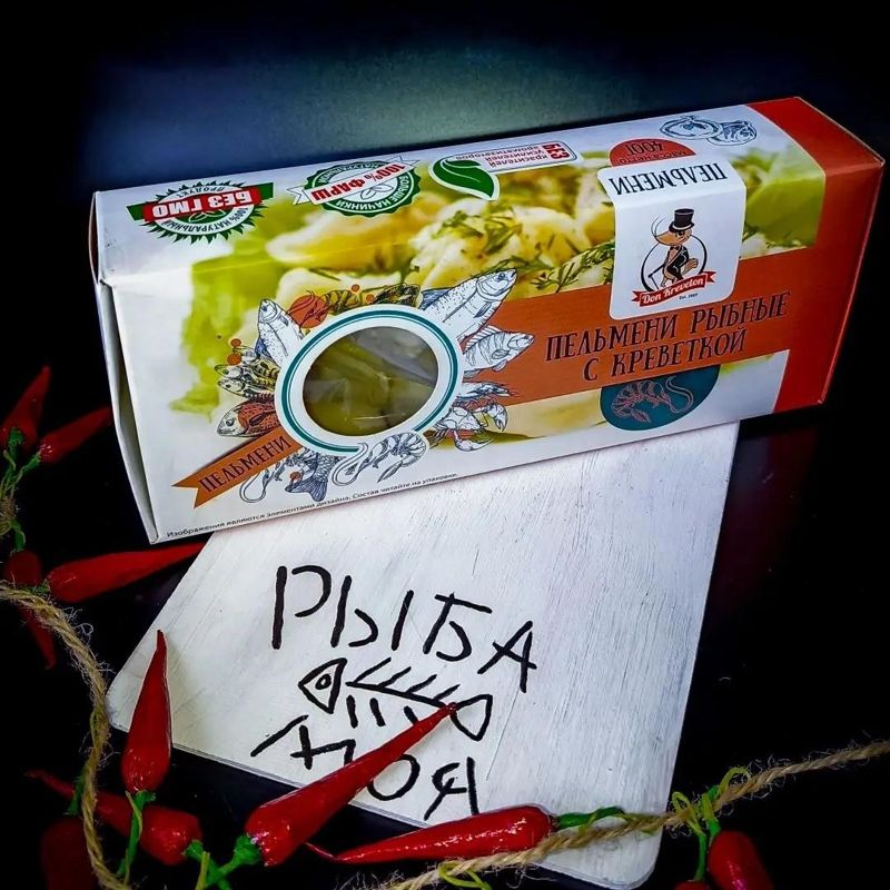 Пельмени рыбные с креветкой, 400 гр 