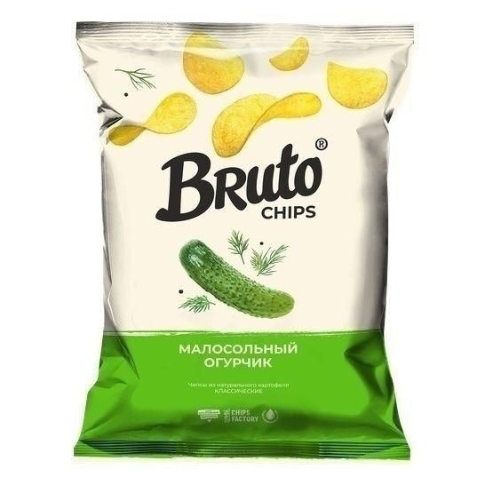 Чипсы Малосольный огурчик, ТМ "BRUTO", 120 гр 