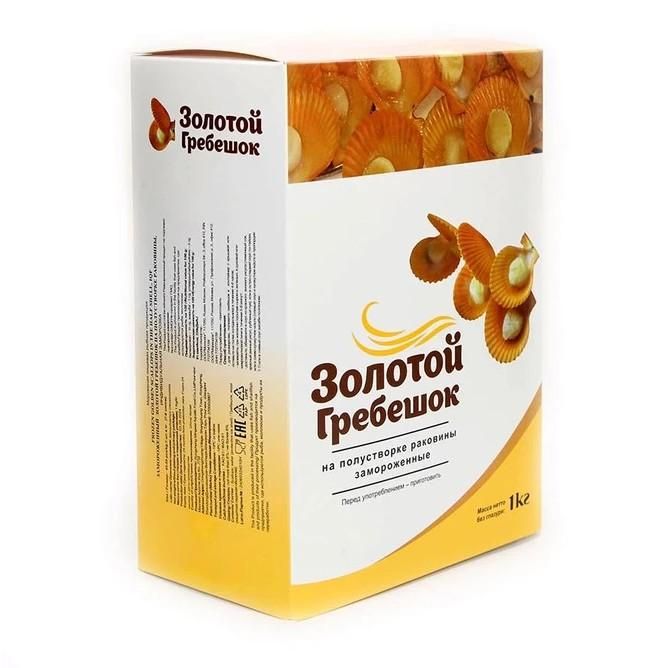 Гребешок золотой на раковине, 1 кг 