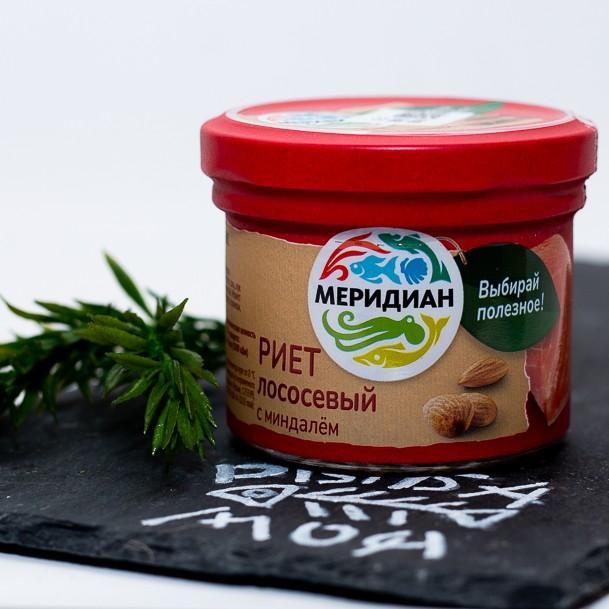 Риет лососевый с миндалём, Меридиан, 100 г 