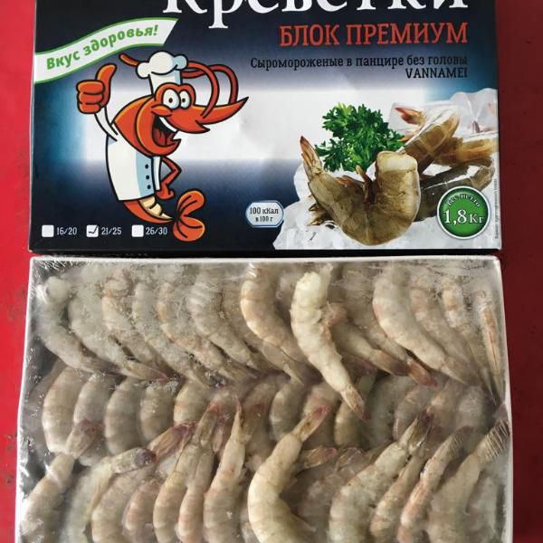 Тигровая креветка в блоке 