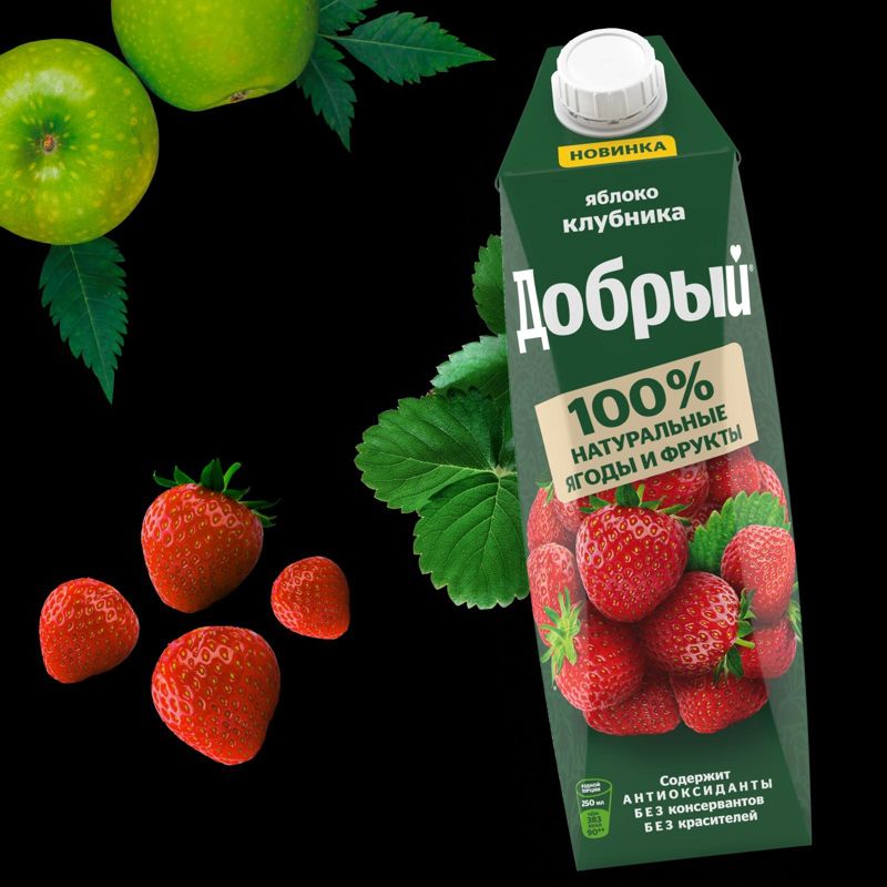 Сок Добрый клубника-яблрко, 1 л 