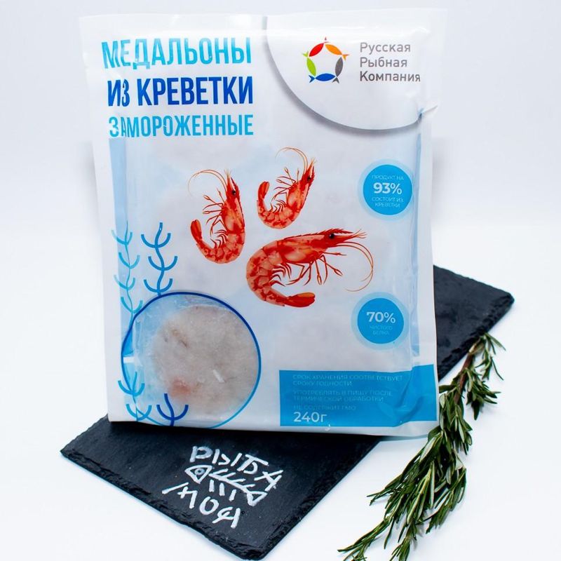 Медальоны из креветки с/м, фасовка 240 гр 