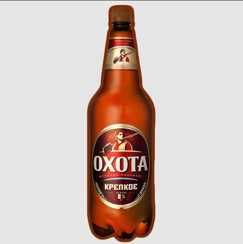 Пиво Охота крепкое 8%, 1.2 л 