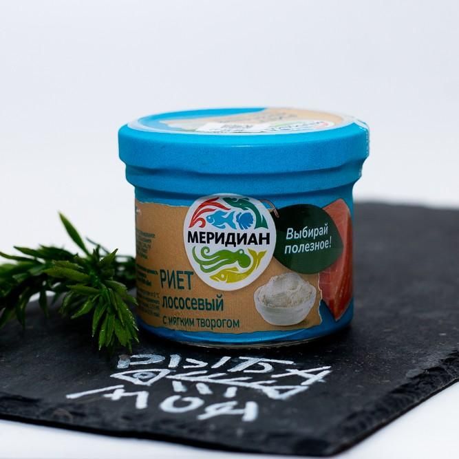 Риет лососевый с мягким творогом, Меридиан, 100 г 