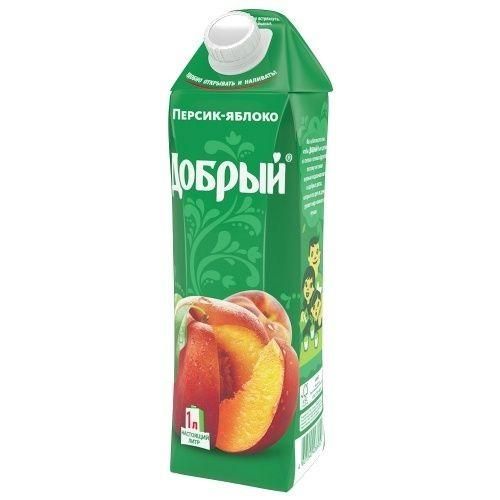 Сок Добрый персик-яблоко, 1 л 