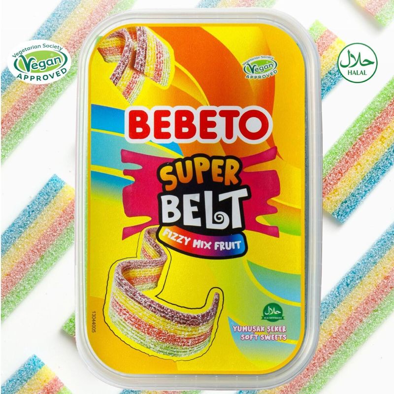 Мармелад Bebeto Ленточки фруктовый микс, уп. 400 гр 
