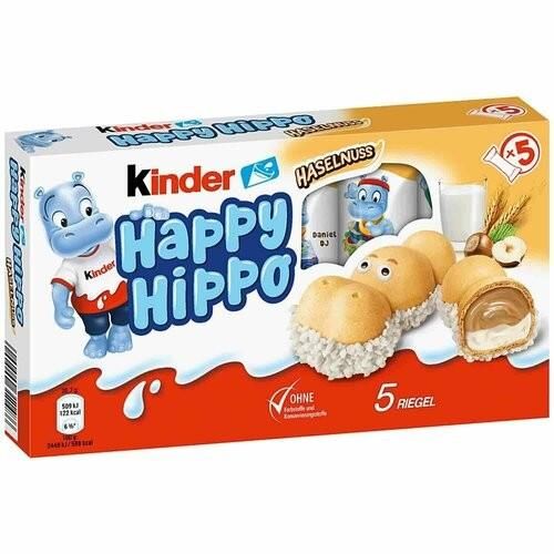 Kinder Happy Hippo лесной орех, уп. 103,5 гр 